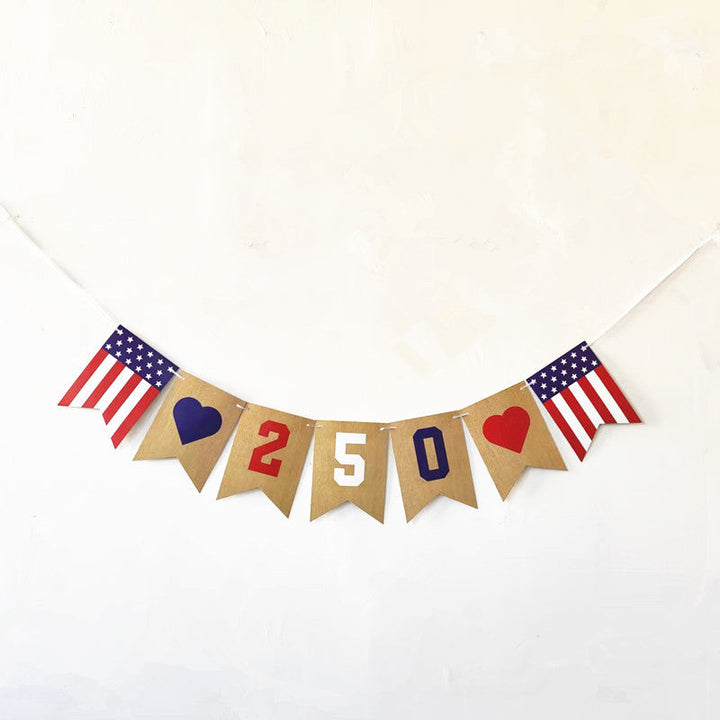 Unisex multi-piece party decoration set with paper fans pom poms bunting garland Kalsten