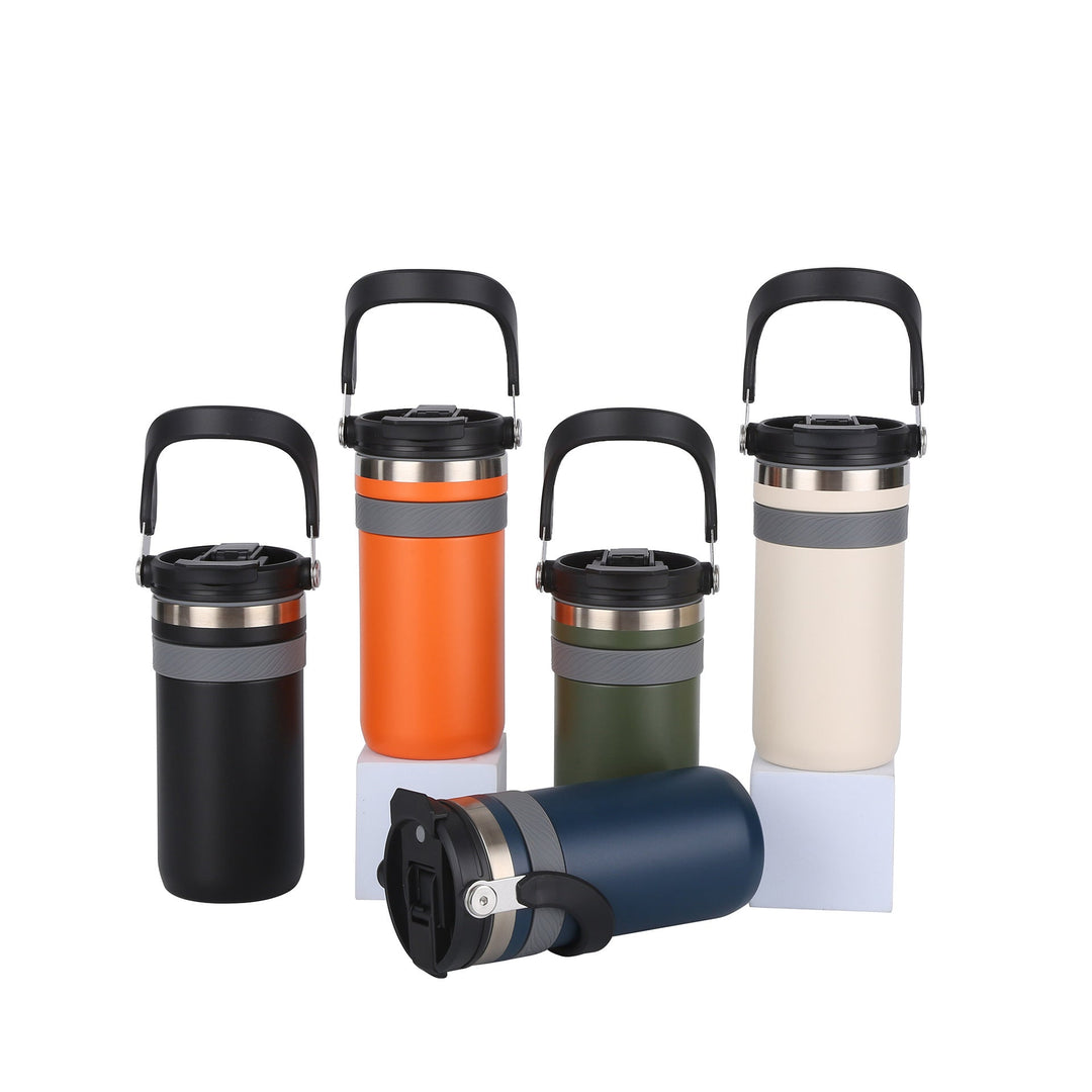 Ladies insulated thermo mug with practical carrying handle Kalsten