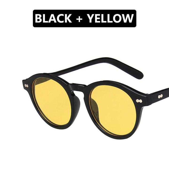 Ladies extravagant round sunglasses with lightweight frame structure and polarized lenses Kalsten