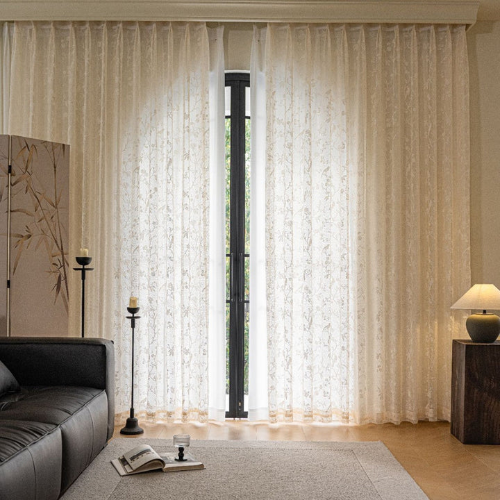 WoLace Embroidered Sheer Curtain Kalsten