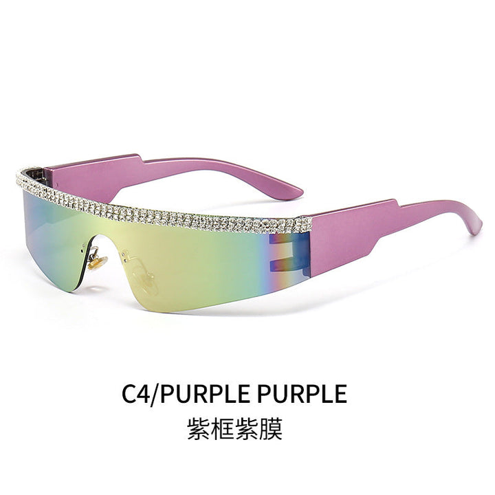 Women's Fashion Glamour Sunglasses with Rhinestone-Embellished Frame Kalsten