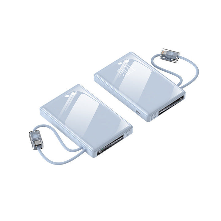 Portable power bank with integrated cables and state-of-the-art fast charging function Kalsten