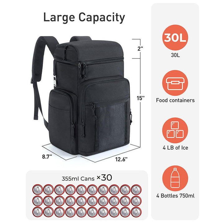Women's multifunctional insulated cool and diaper backpack with large main compartment and organizer Kalsten