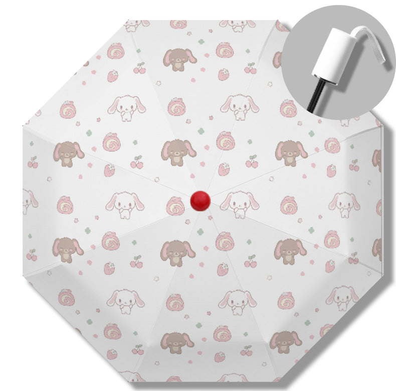 Women's Automatic Folding Umbrella with Playful Animal Design Kalsten