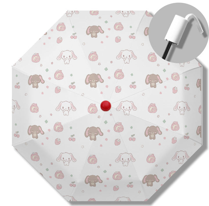 Women's Automatic Folding Umbrella with Playful Animal Design Kalsten