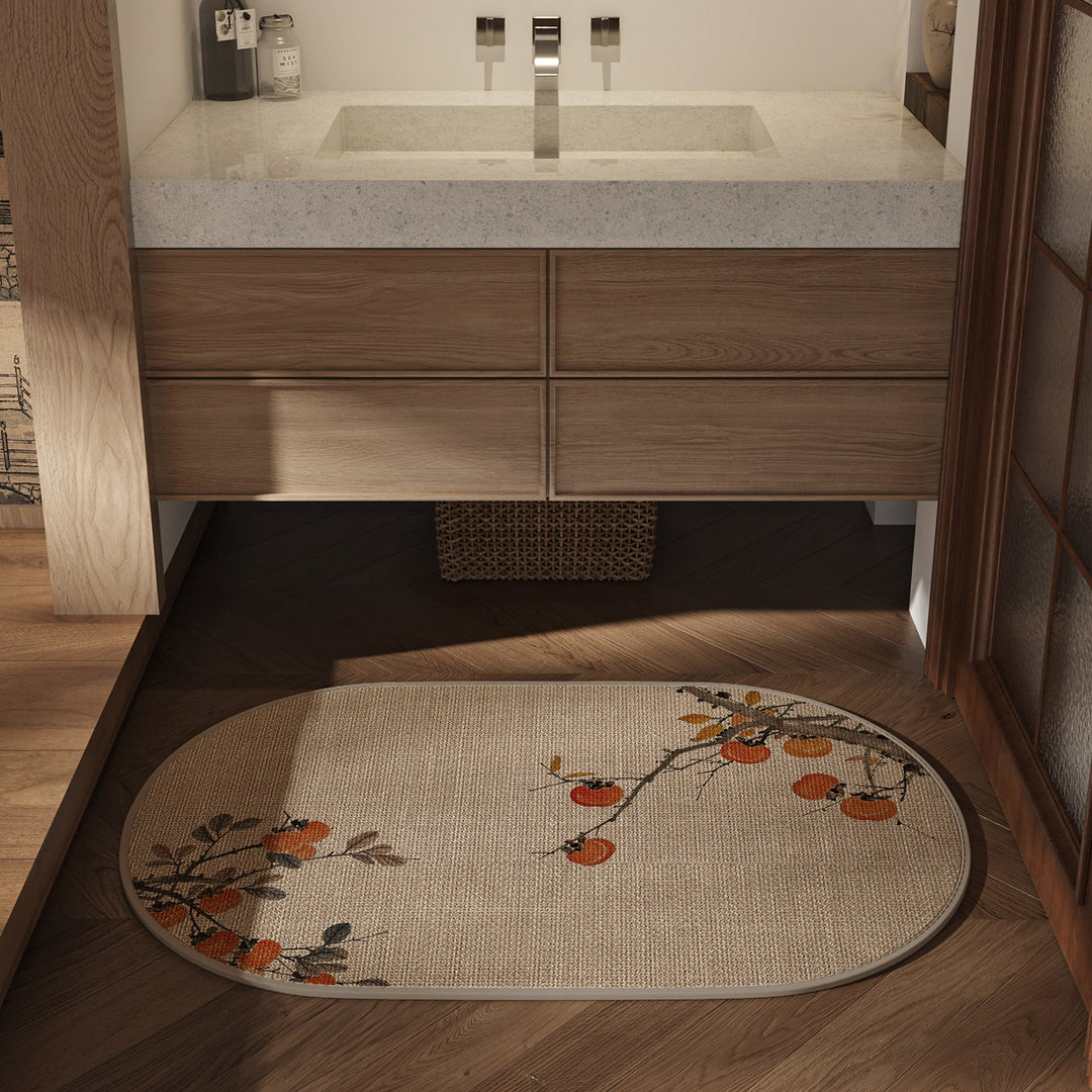 Oval-shaped Decorative Bath Mat Kalsten