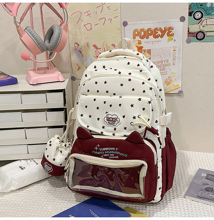 Multi-Functional Transparent Organizer School Backpack