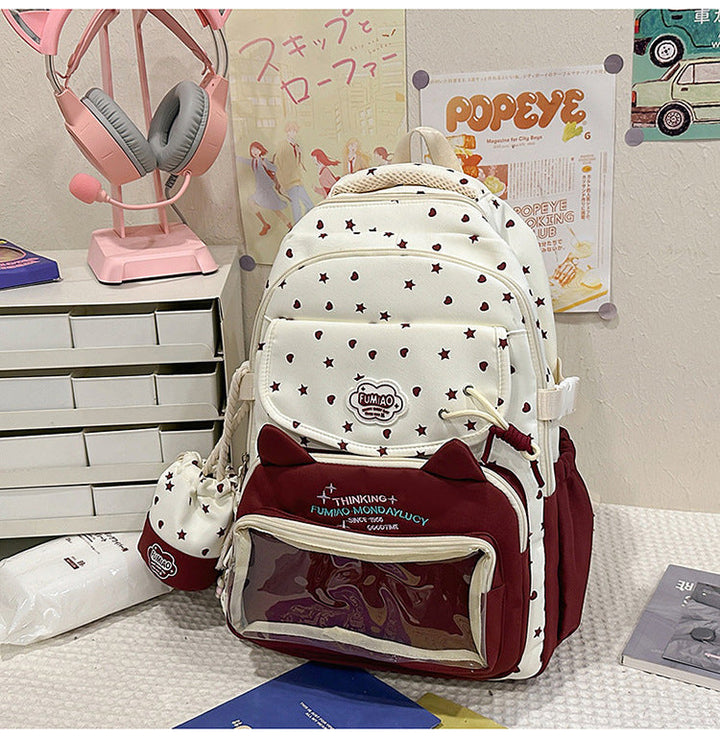 Multi-Functional Transparent Organizer School Backpack