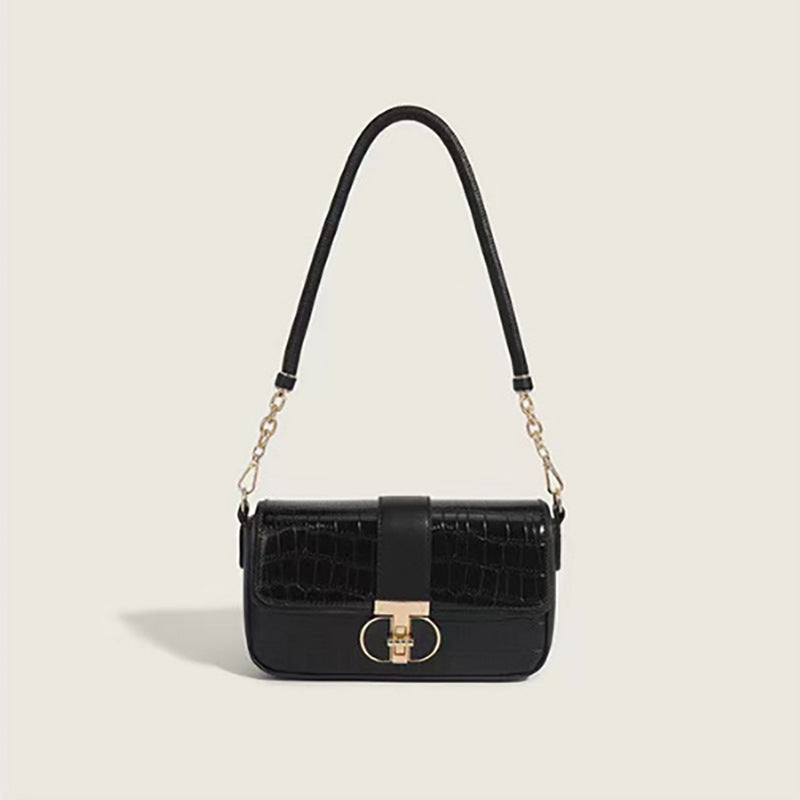 Crocodile-Embossed Crossbody Handbag Kalsten