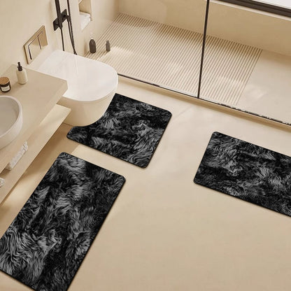 Luxury Marble-Pattern Bathroom Mat Set Acalora