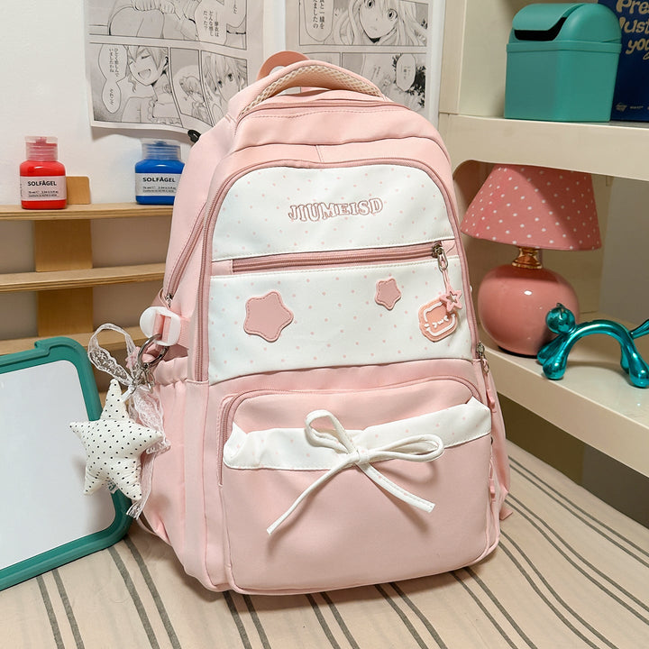 Stylish Polka Dot Casual School Backpack