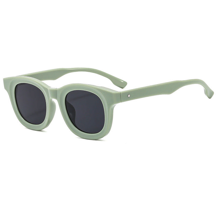 Women's Round Sunglasses with Stylish, Wide Plastic Frame Kalsten