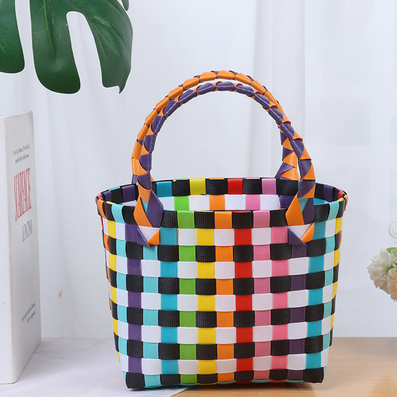 Colorful woven shopping bag Kalsten