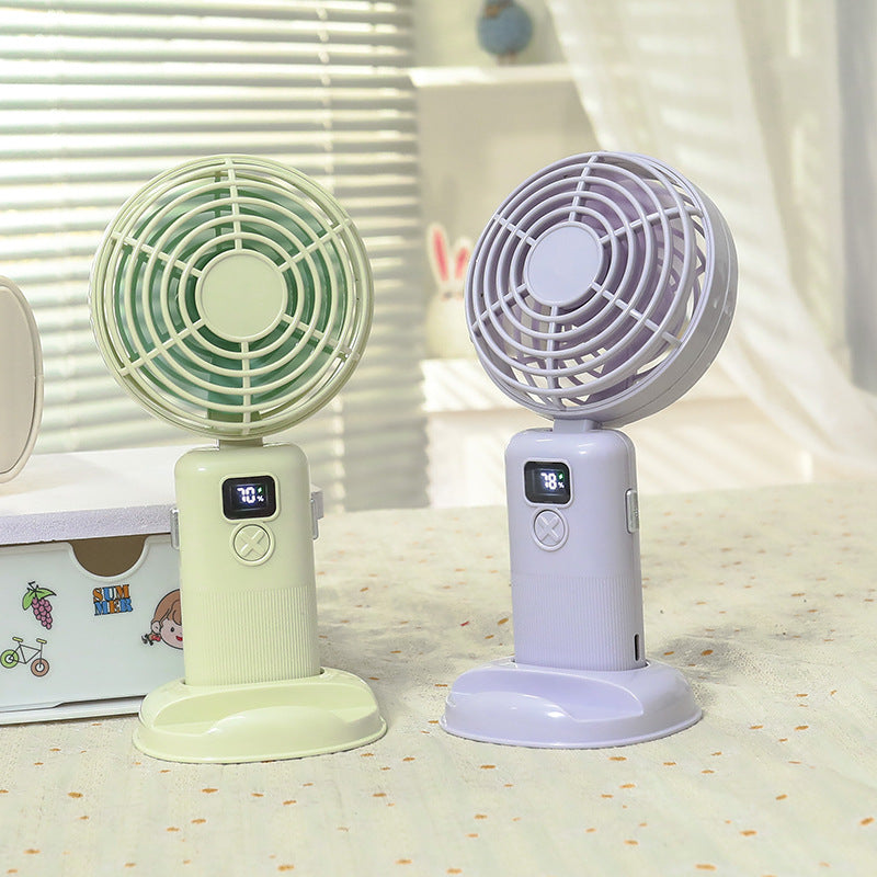 Ladies portable mini fan with digital control and USB connection Kalsten