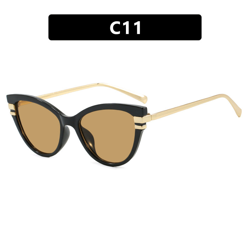 Ladies Cat-Eye Sunglasses with Elegant Metal Accents Kalsten
