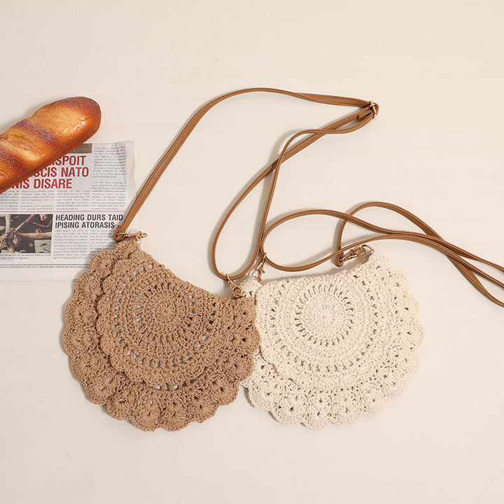 Crocheted Crossbody Bag with Feminine Details Kalsten