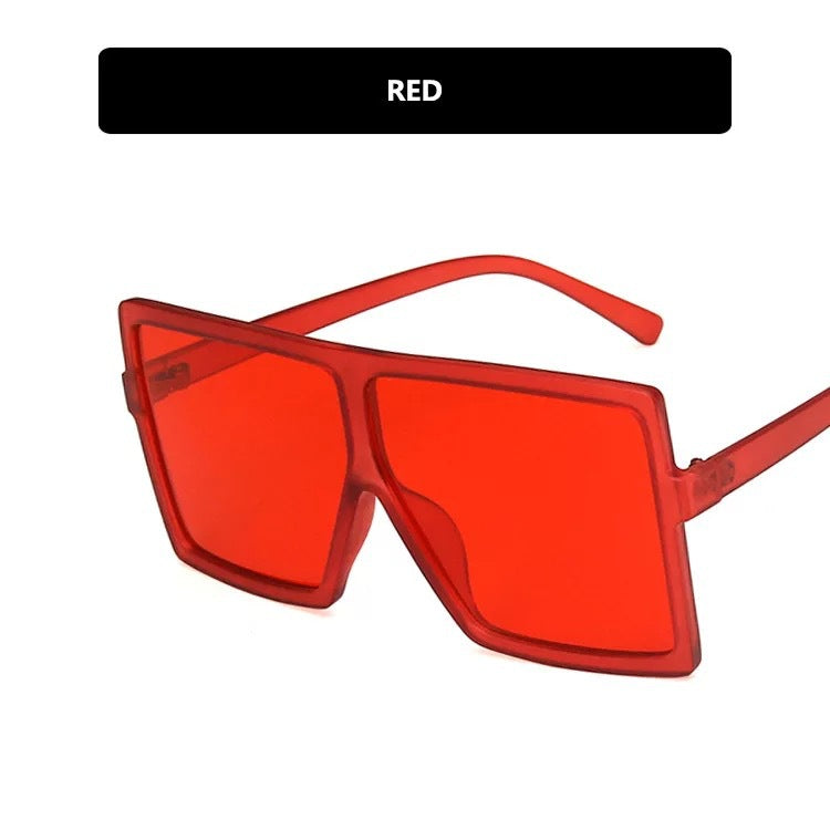 Women modern oversized sunglasses with transparent frame and stylish lenses Kalsten