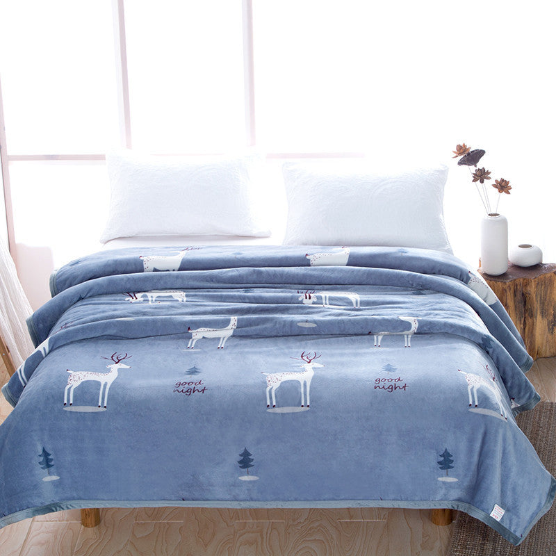 Women Cozy Fleece Blanket with Stars and Moons Kalsten