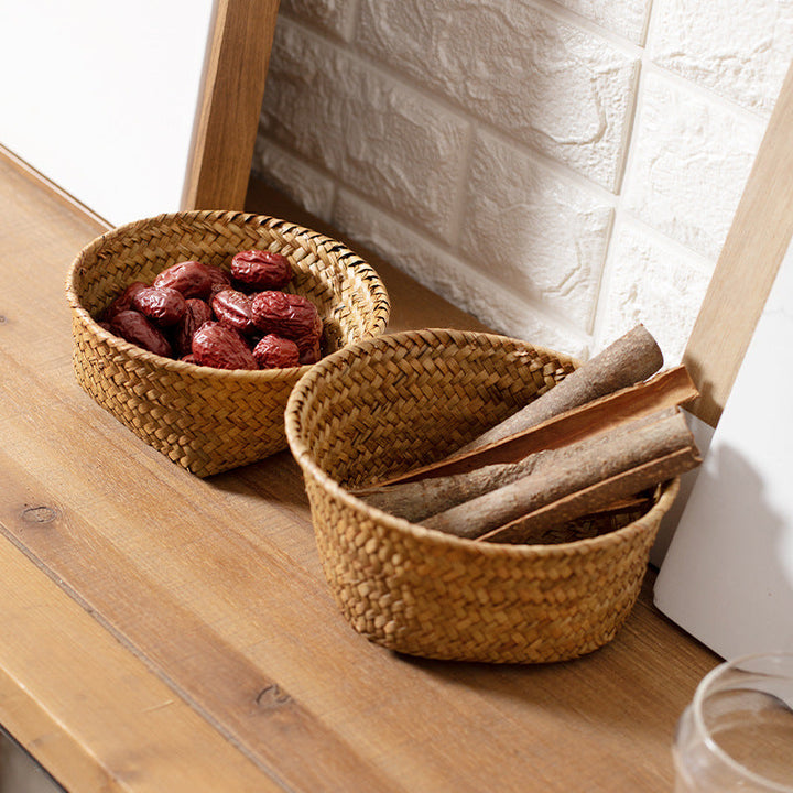 Handmade Natural Fiber Storage Basket Kalsten