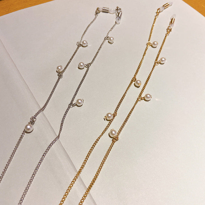 Fashionable glasses holder chain with pearl pendants Kalsten