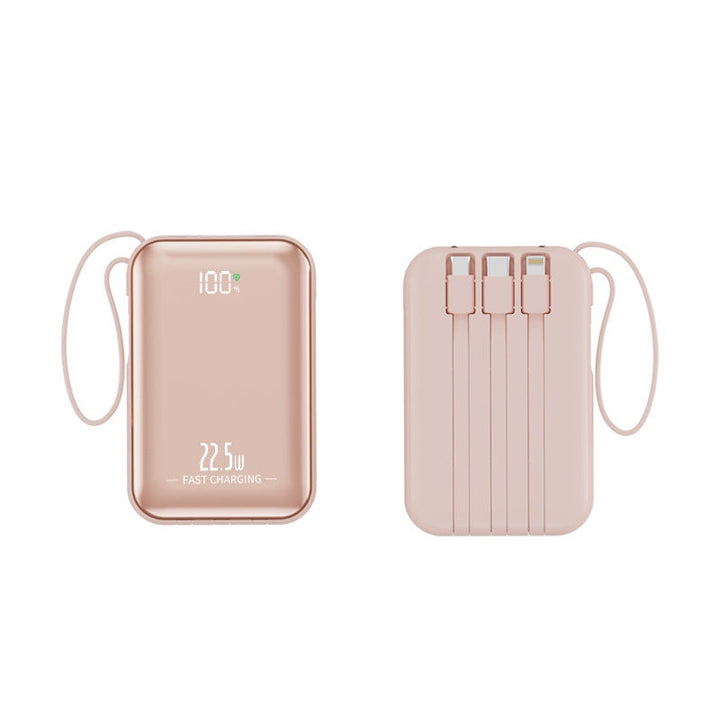 Portable power bank with fast charging and integrated cable system Kalsten
