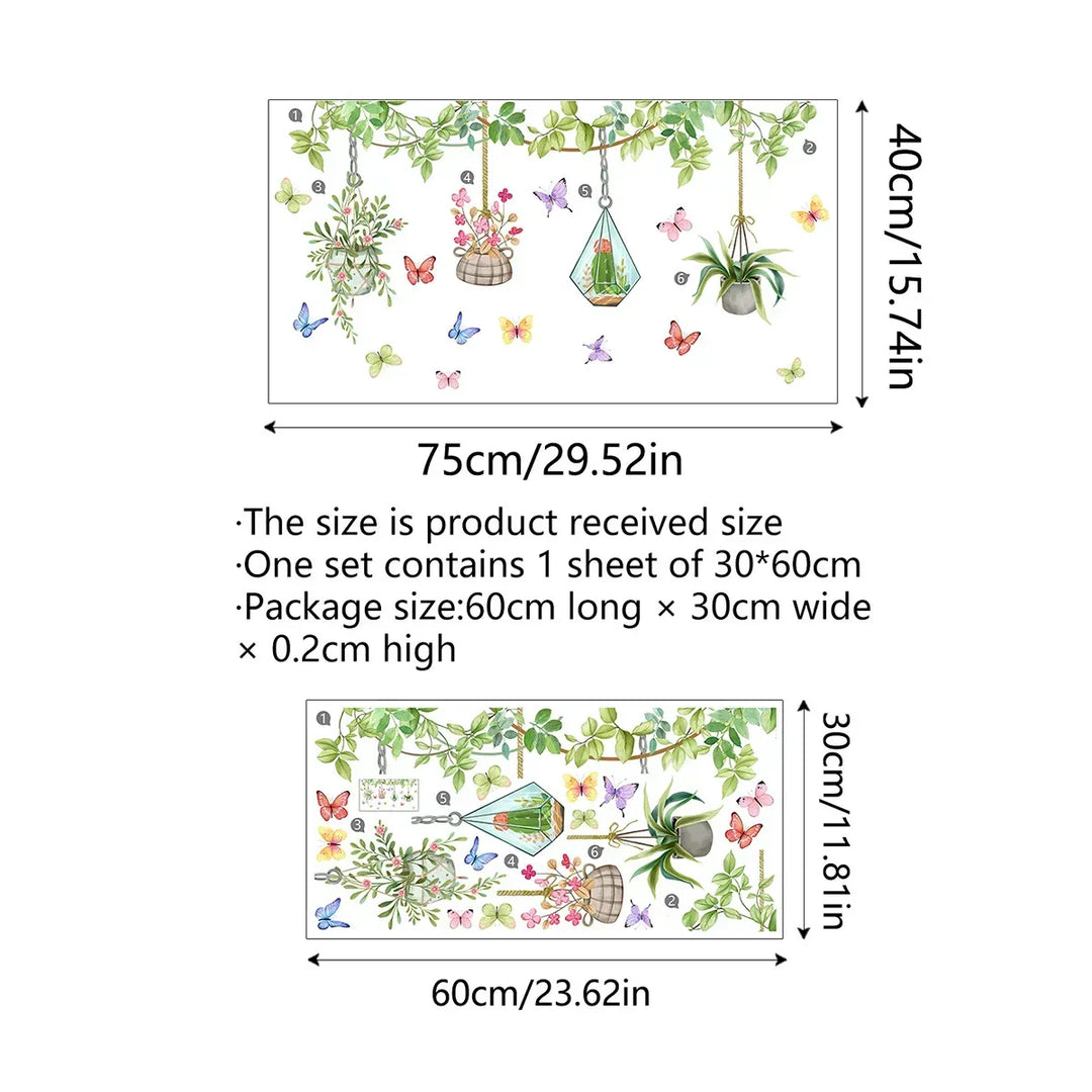 Kalsten | 💐 Colorful Floral Bouquet Window Sticker 🖼️ (Removable without leaving marks)