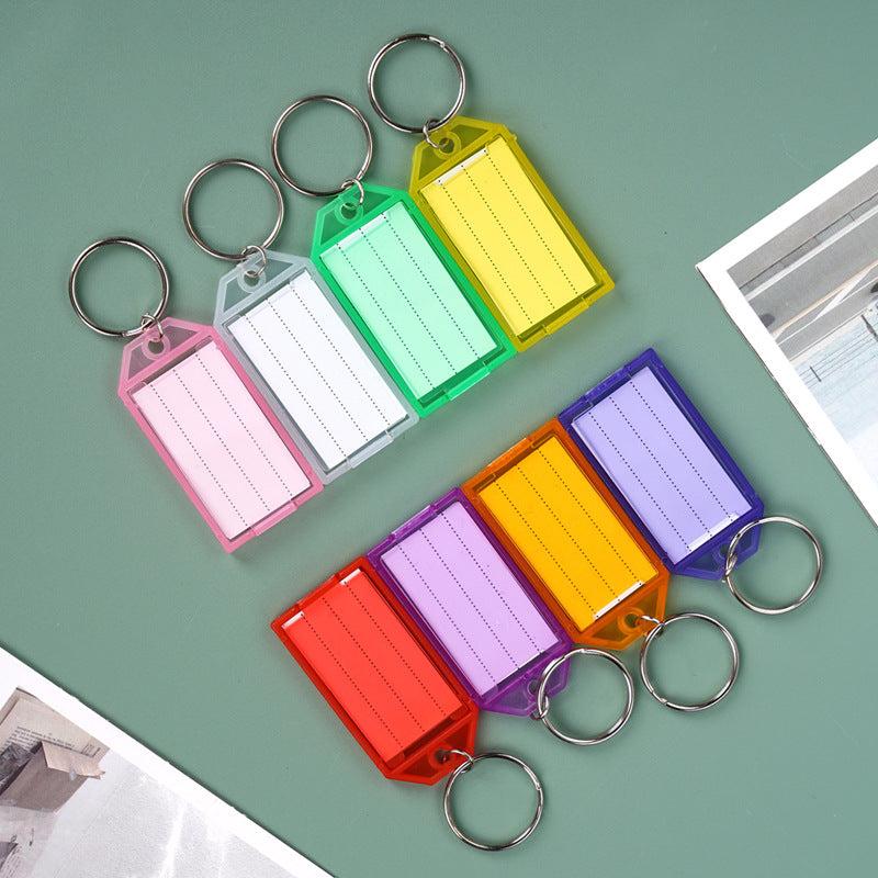 Unisex keychain with reusable label field Kalsten