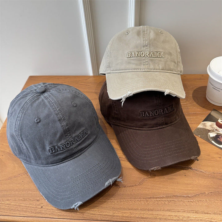 Men's Distressed Fabric Baseball Cap Kalsten