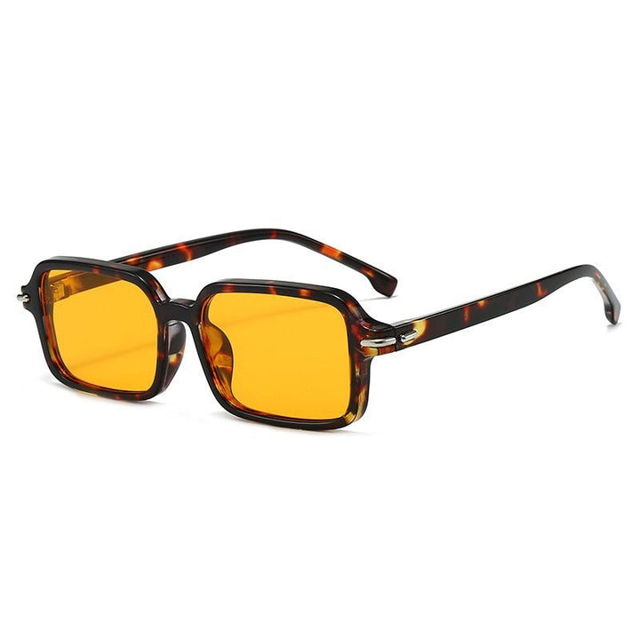 Women's fashionable square sunglasses with stylish plastic frame and blue lenses Kalsten