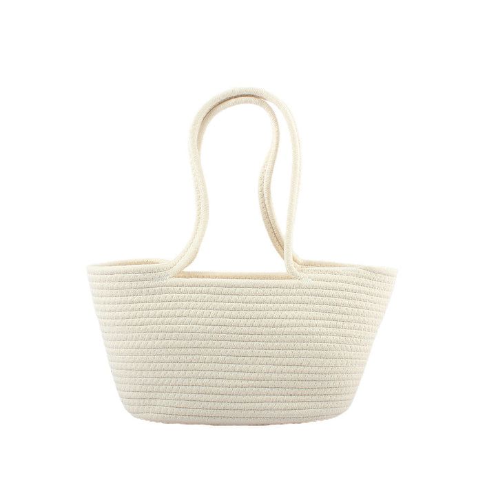 Basket bag with playful lace accent Kalsten