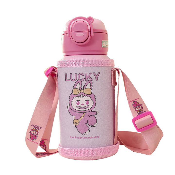 Women Insulated Water Bottle with Practical Carry Strap and Playful Design Kalsten
