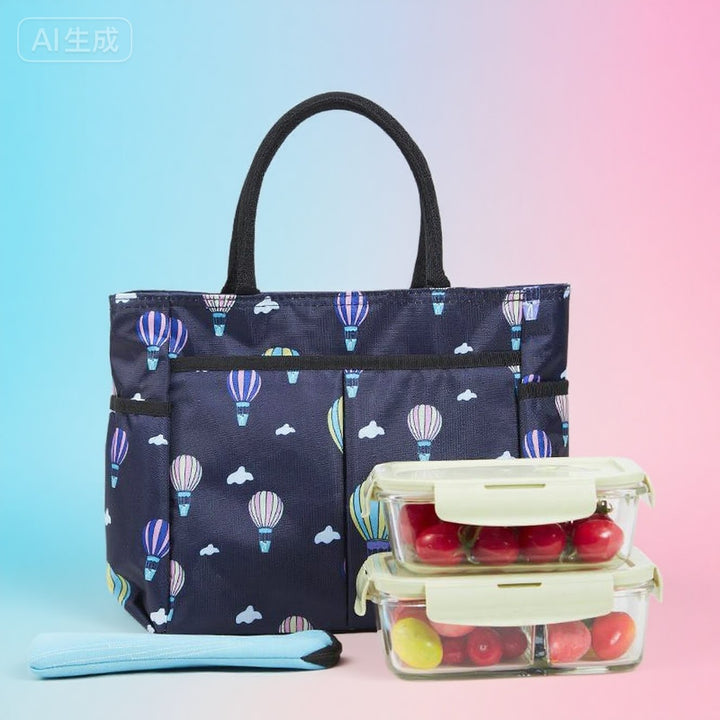 Floral Print Multi-Pocket Tote Bag Kalsten