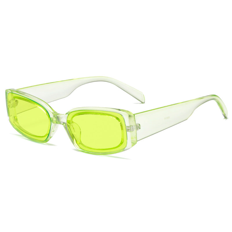 Women's stylish sunglasses with square lenses and transparent frame Kalsten