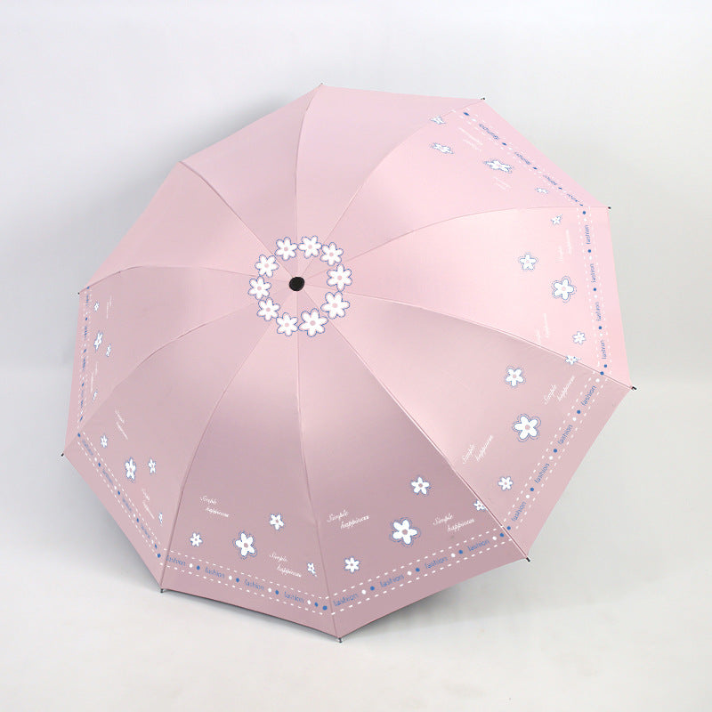 Women's Folding Umbrella with Floral Patterns and UV Protection Kalsten