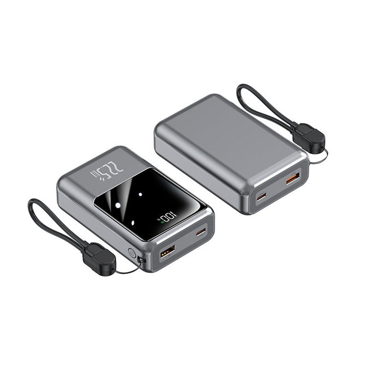 Portable power bank with multifunctional charging cable and digital display Kalsten