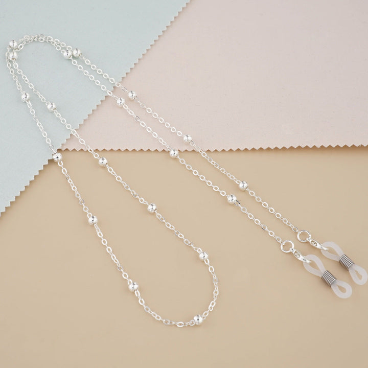 Silver Bead Decorative Eyewear Holder Chain Kalsten