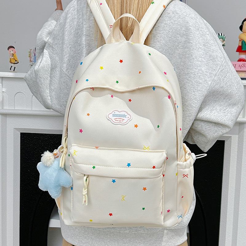 Star Patterned Casual Backpack Kalsten