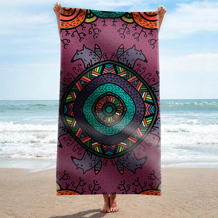Beach towel with artistic mandala design Kalsten