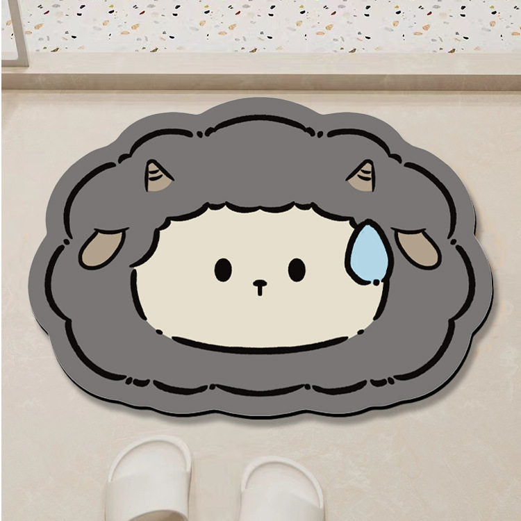 Cute Cat-Themed Bath Mat Kalsten