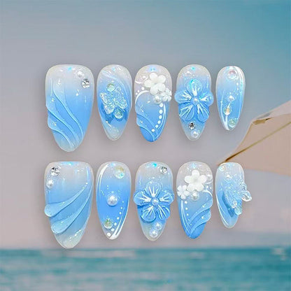 Artificial nails with exclusive flower design Acalora