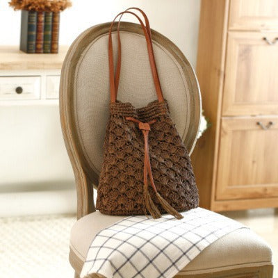Trendy Bast bag with leather accents Kalsten