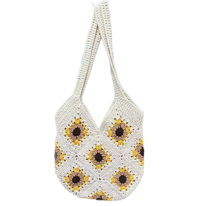 Handmade macrame bag with sunflower motif Kalsten