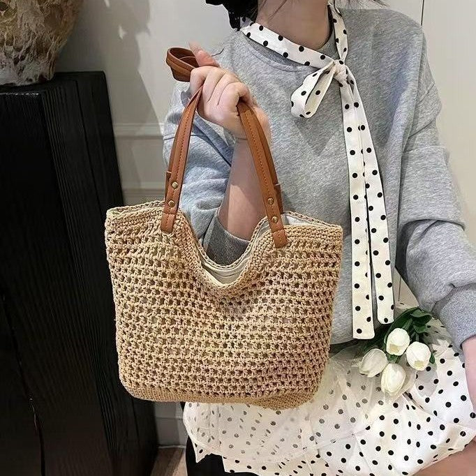 Net bag with durable leather handles Kalsten