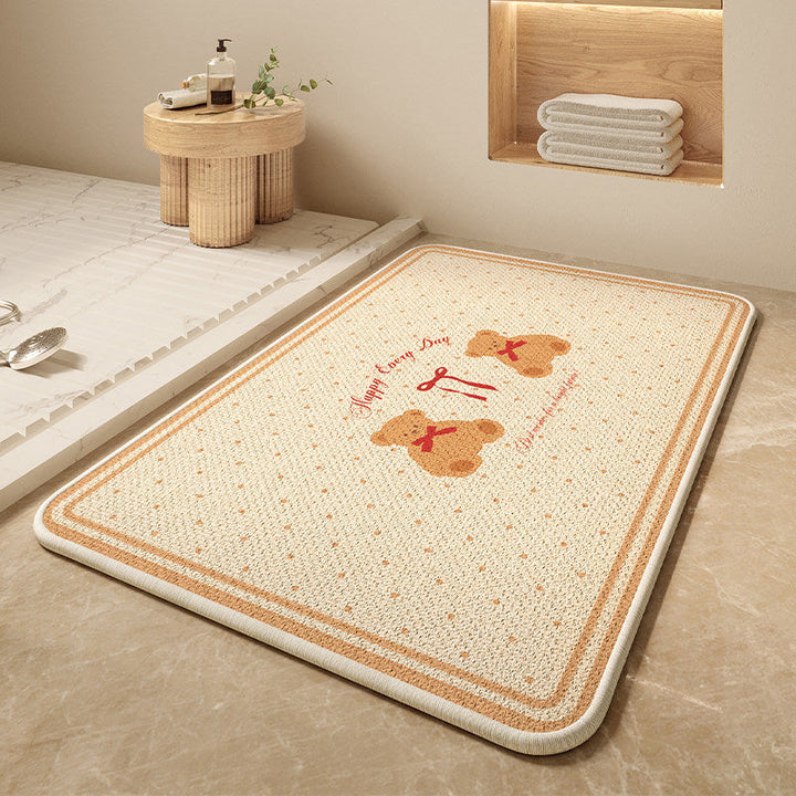 Cartoon Dog-Themed Bath Mat Kalsten