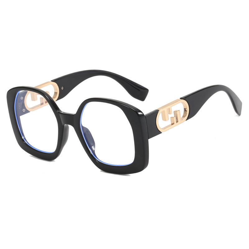 Women oversized sunglasses with extravagant geometric frame and elegant accents Kalsten