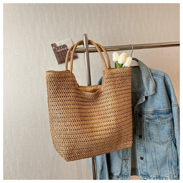 Handmade ven Straw Tote Bag Kalsten