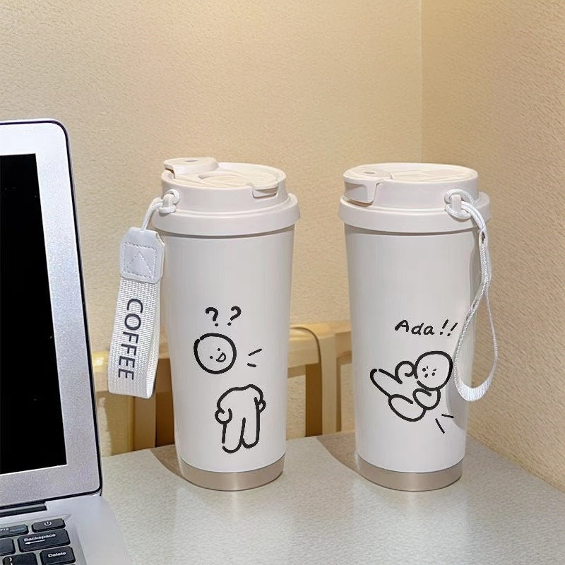 Ladies Insulated Drinking Bottle with Practical Flip Lid and Charming Hello Kitty Design Kalsten