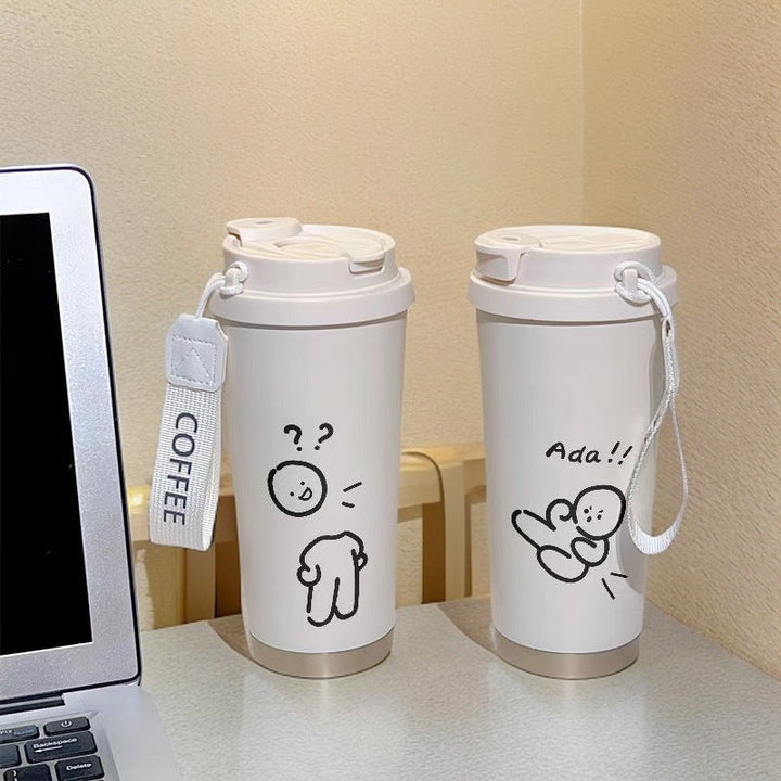 Ladies Insulated Drinking Bottle with Practical Flip Lid and Charming Hello Kitty Design Kalsten