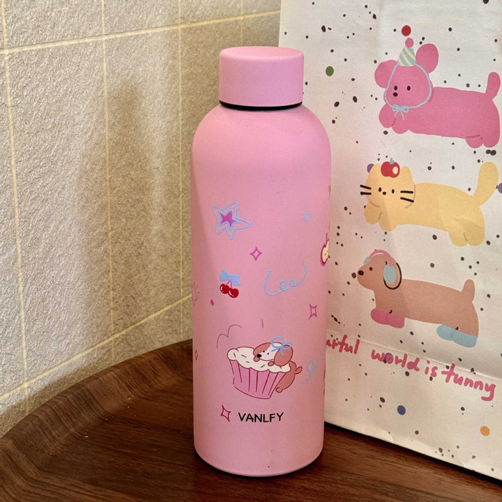 Ladies insulated water bottle with playful animal design Kalsten