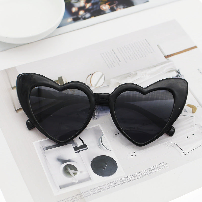 Women's Heart-Shaped Sunglasses with Glittering Frame Kalsten